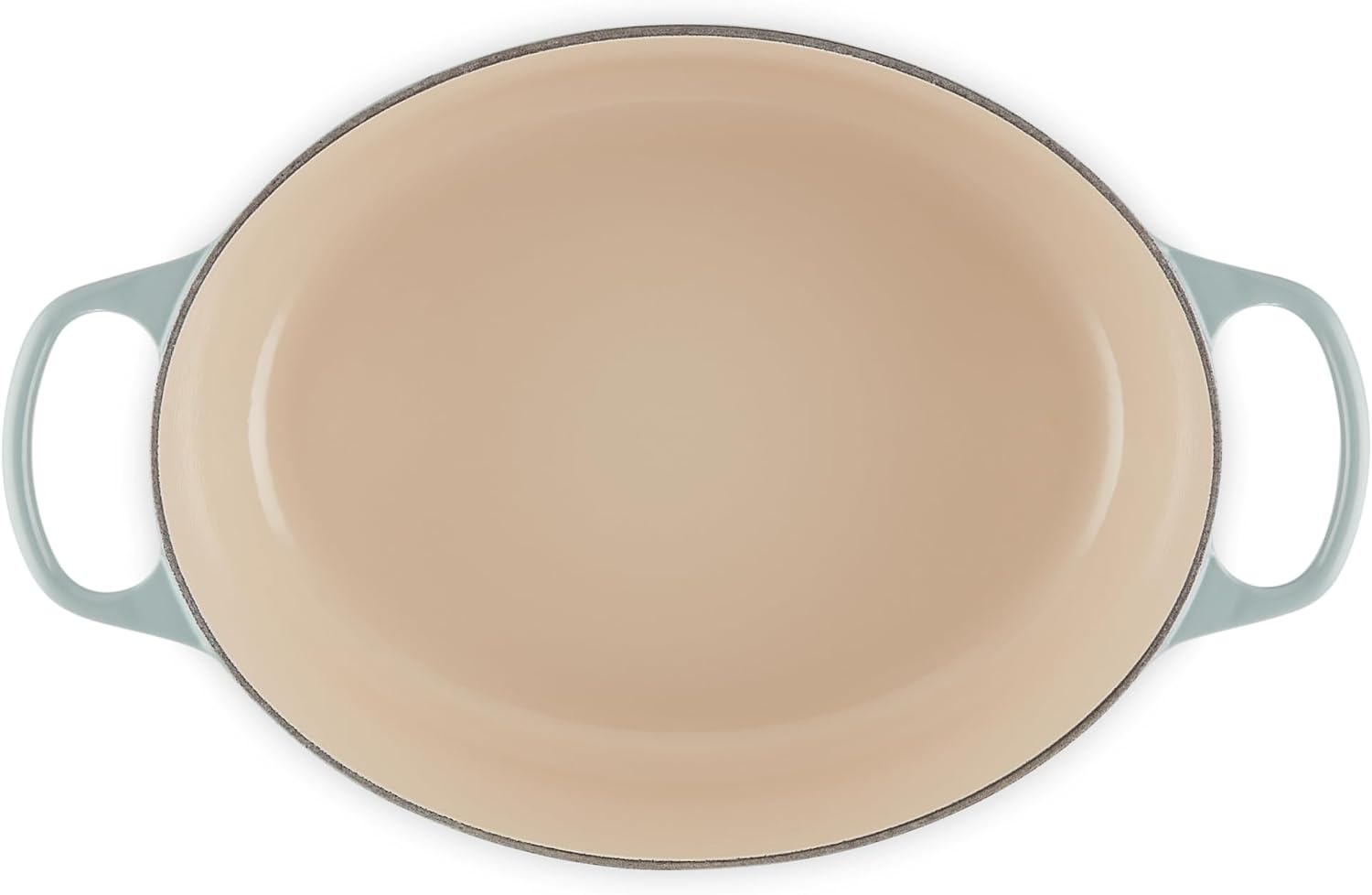 image:imageLe Creuset Enameled Cast Iron Signature Oval Dutch Oven 8 qt WhiteSea Salt