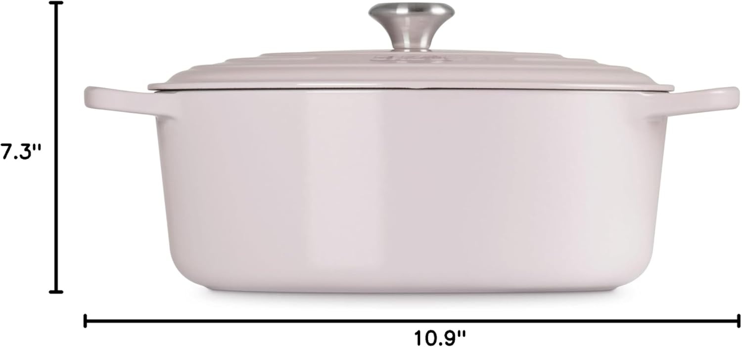 image:imageLe Creuset Enameled Cast Iron Signature Oval Dutch Oven 8 qt WhiteShallot