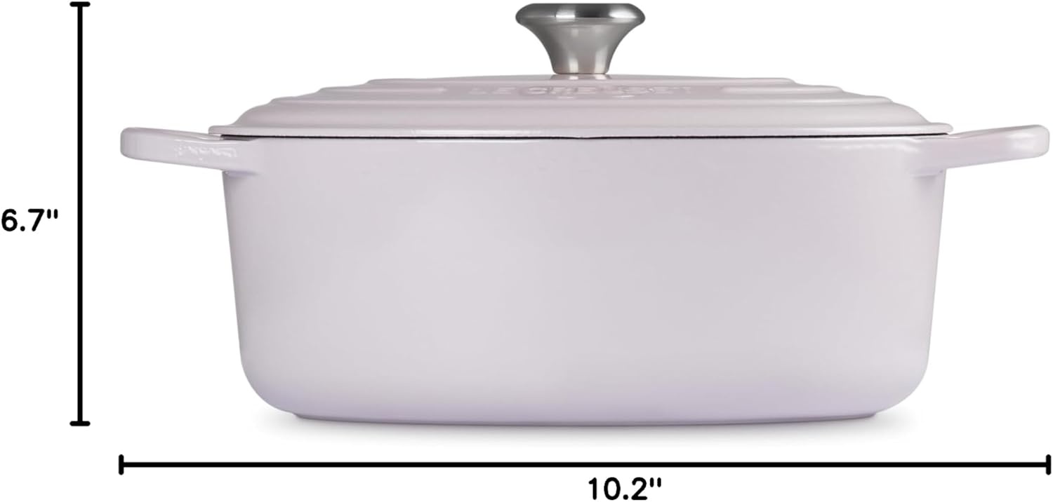 image:imageLe Creuset Enameled Cast Iron Signature Oval Dutch Oven 8 qt WhiteShallot