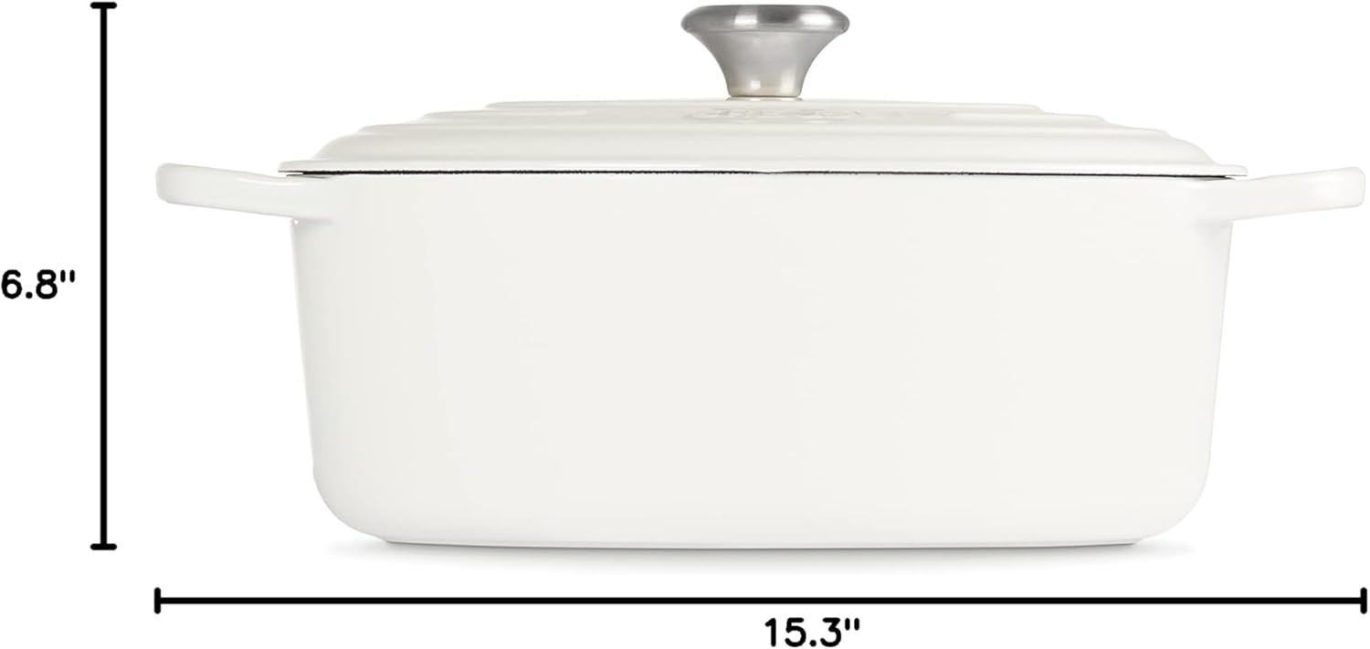 image:imageLe Creuset Enameled Cast Iron Signature Oval Dutch Oven 8 qt WhiteWhite