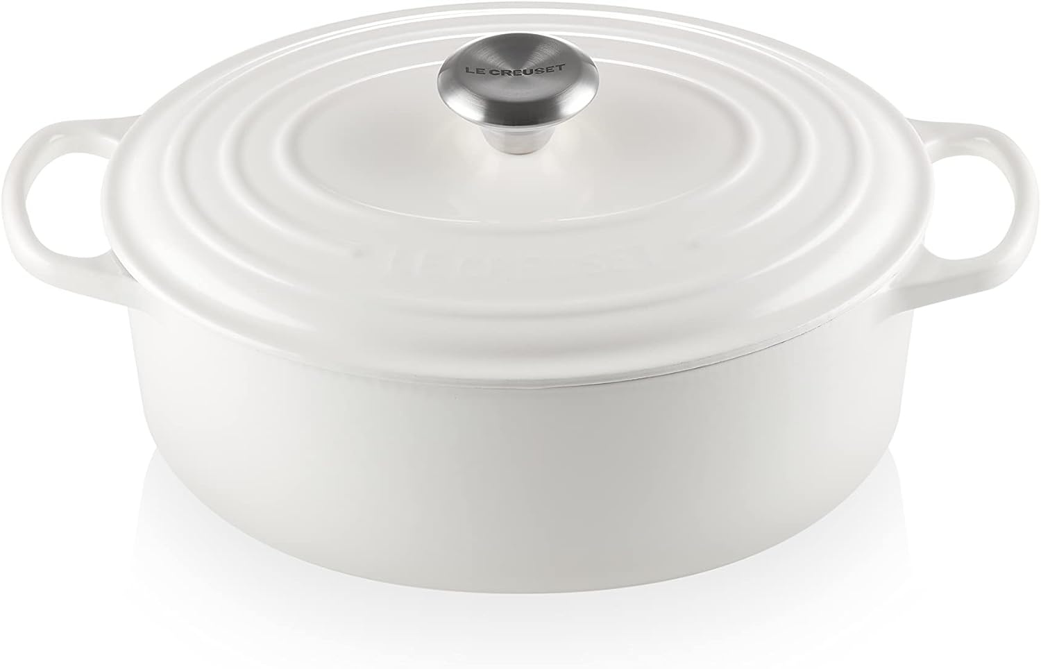 image:imageLe Creuset Enameled Cast Iron Signature Oval Dutch Oven 8 qt WhiteWhite