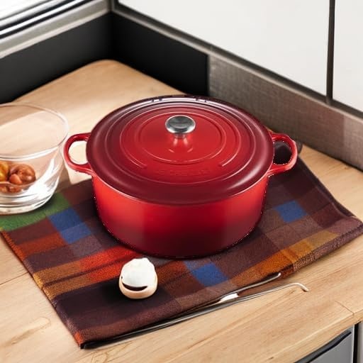 image:imageLe Creuset Enameled Cast Iron Signature Round Dutch Oven 725 qt ArtichautCerise