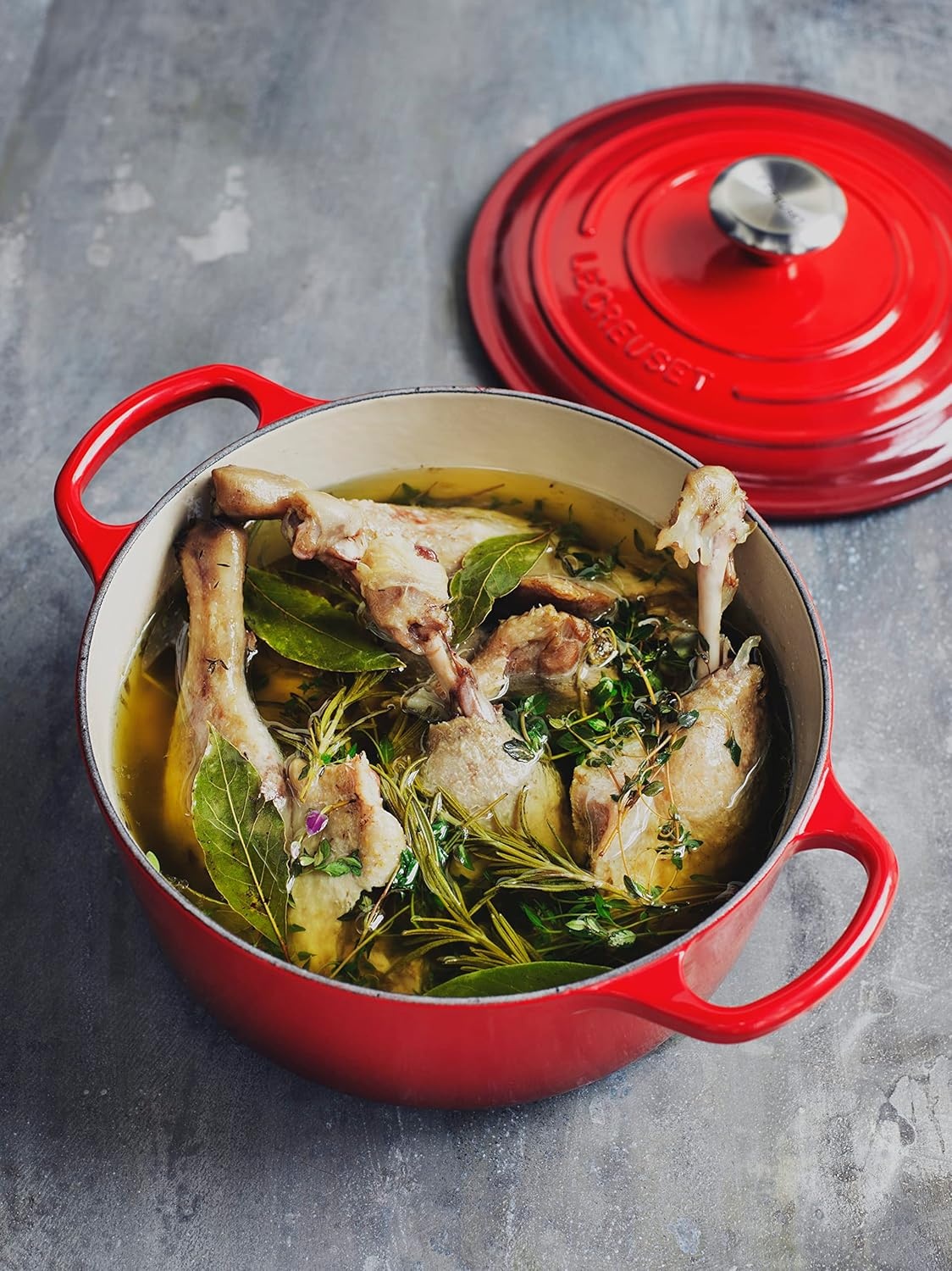 image:imageLe Creuset Enameled Cast Iron Signature Round Dutch Oven 725 qt ArtichautCerise