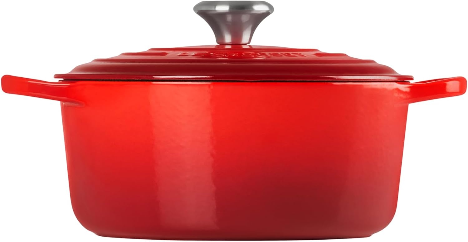 image:imageLe Creuset Enameled Cast Iron Signature Round Dutch Oven 725 qt ArtichautCerise