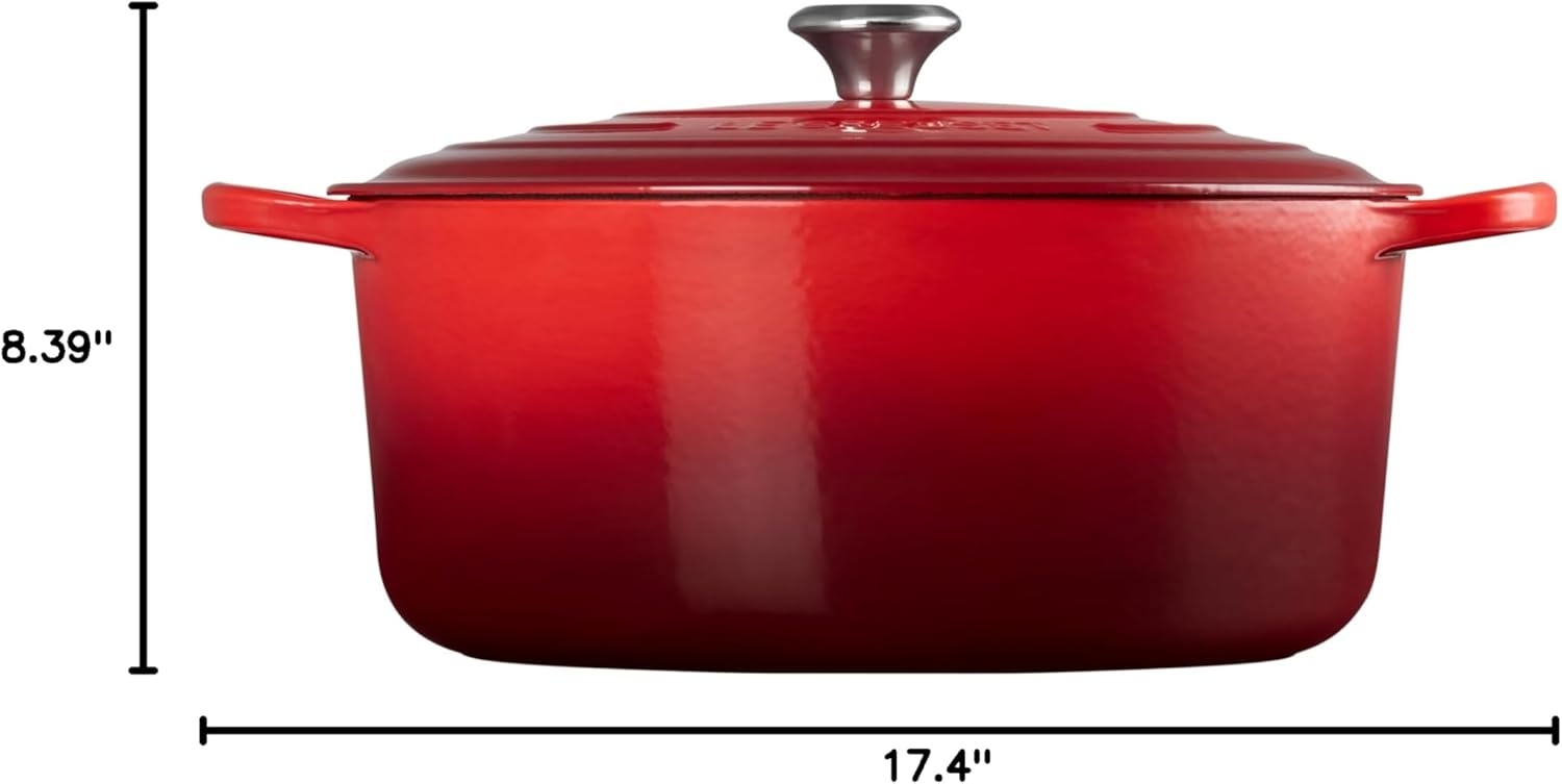 image:imageLe Creuset Enameled Cast Iron Signature Round Dutch Oven 725 qt ArtichautCerise