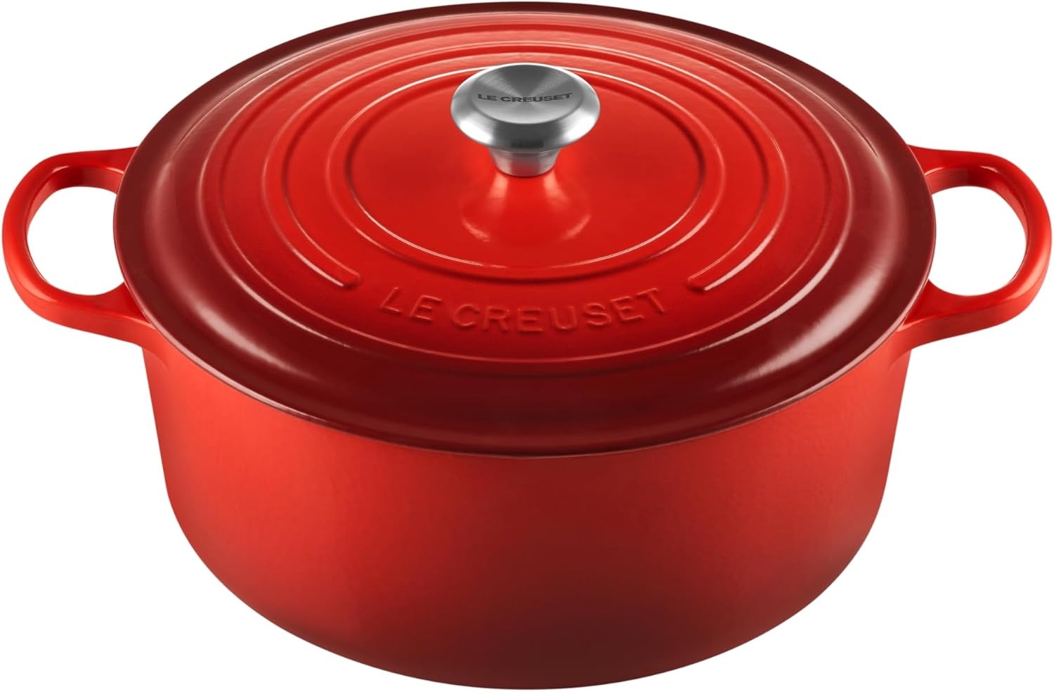 image:imageLe Creuset Enameled Cast Iron Signature Round Dutch Oven 725 qt ArtichautCerise