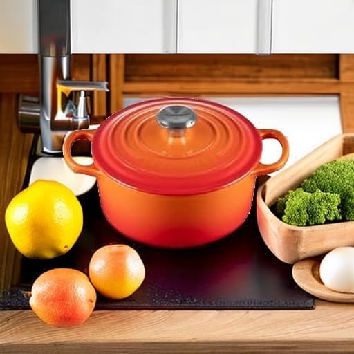 image:imageLe Creuset Enameled Cast Iron Signature Round Dutch Oven 725 qt ArtichautFlame