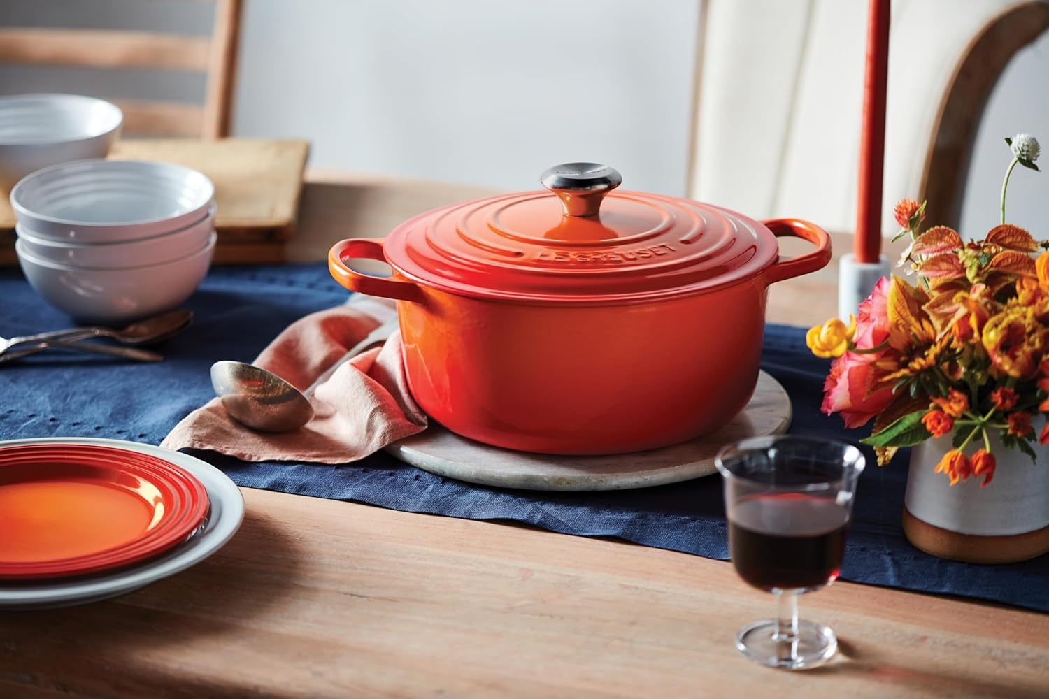 image:imageLe Creuset Enameled Cast Iron Signature Round Dutch Oven 725 qt ArtichautFlame