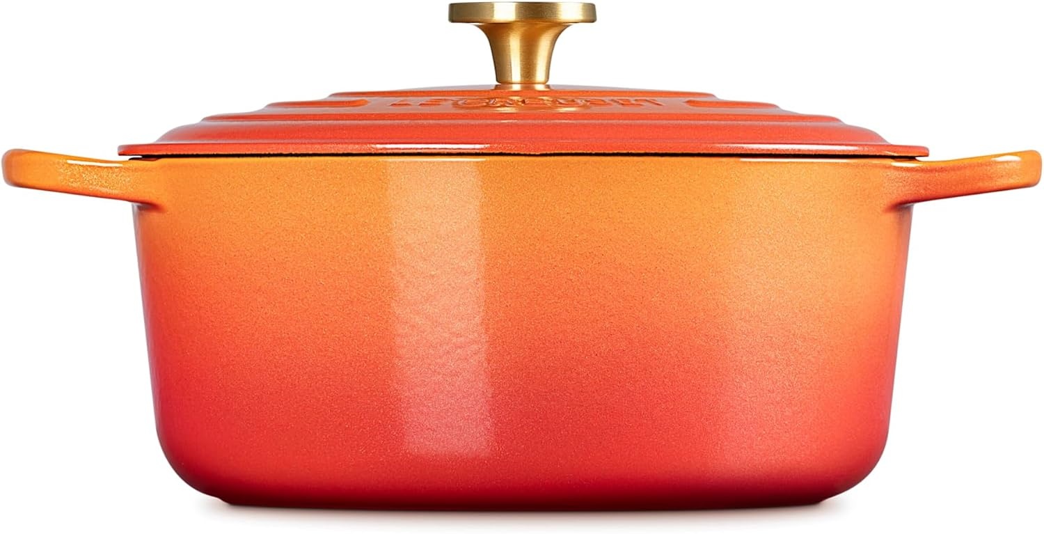 image:imageLe Creuset Enameled Cast Iron Signature Round Dutch Oven 725 qt ArtichautFlamme Doree