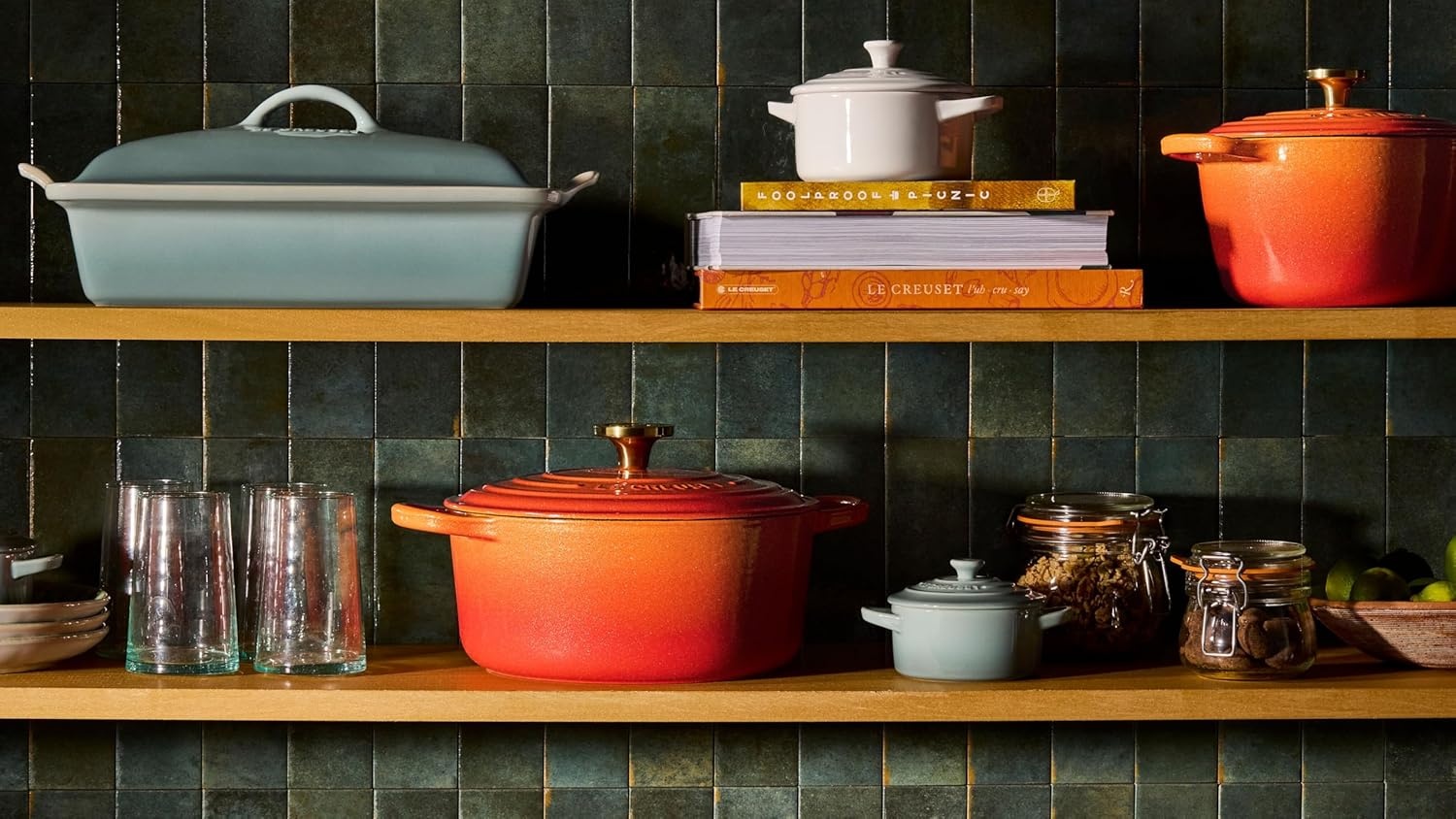 image:imageLe Creuset Enameled Cast Iron Signature Round Dutch Oven 725 qt ArtichautFlamme Doree