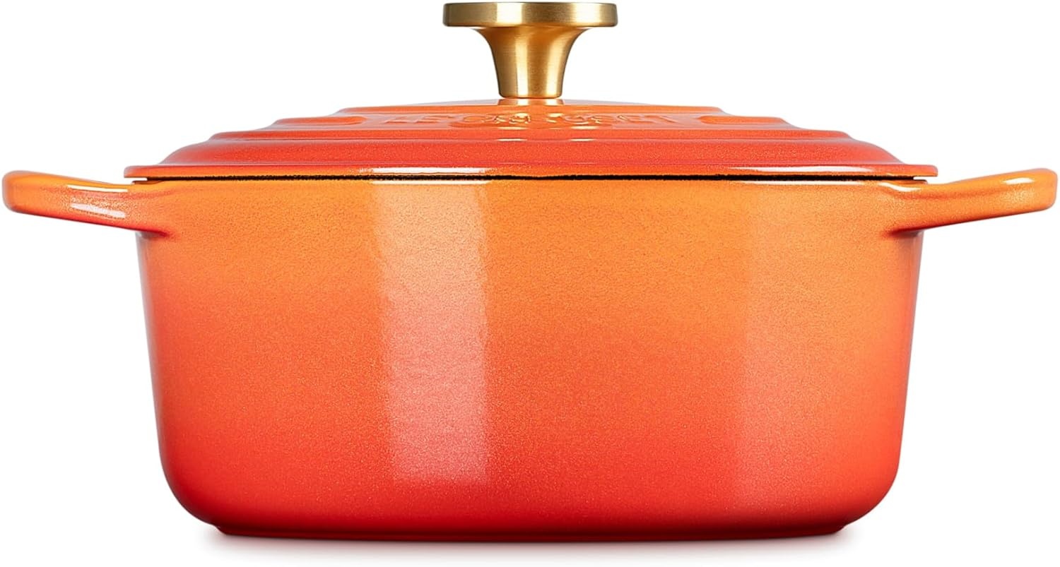 image:imageLe Creuset Enameled Cast Iron Signature Round Dutch Oven 725 qt ArtichautFlamme Doree