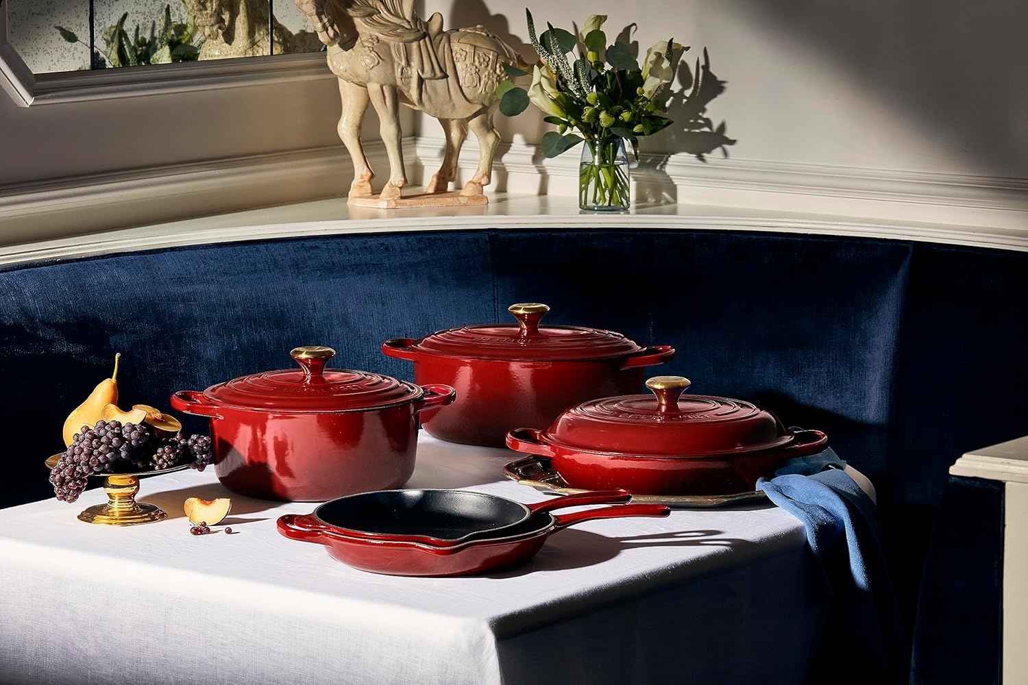 image:imageLe Creuset Enameled Cast Iron Signature Round Dutch Oven 725 qt ArtichautGarnet