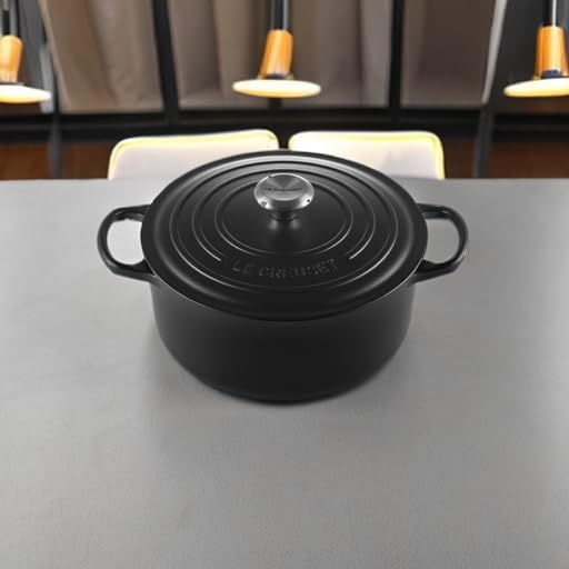 image:imageLe Creuset Enameled Cast Iron Signature Round Dutch Oven 725 qt ArtichautLicorice