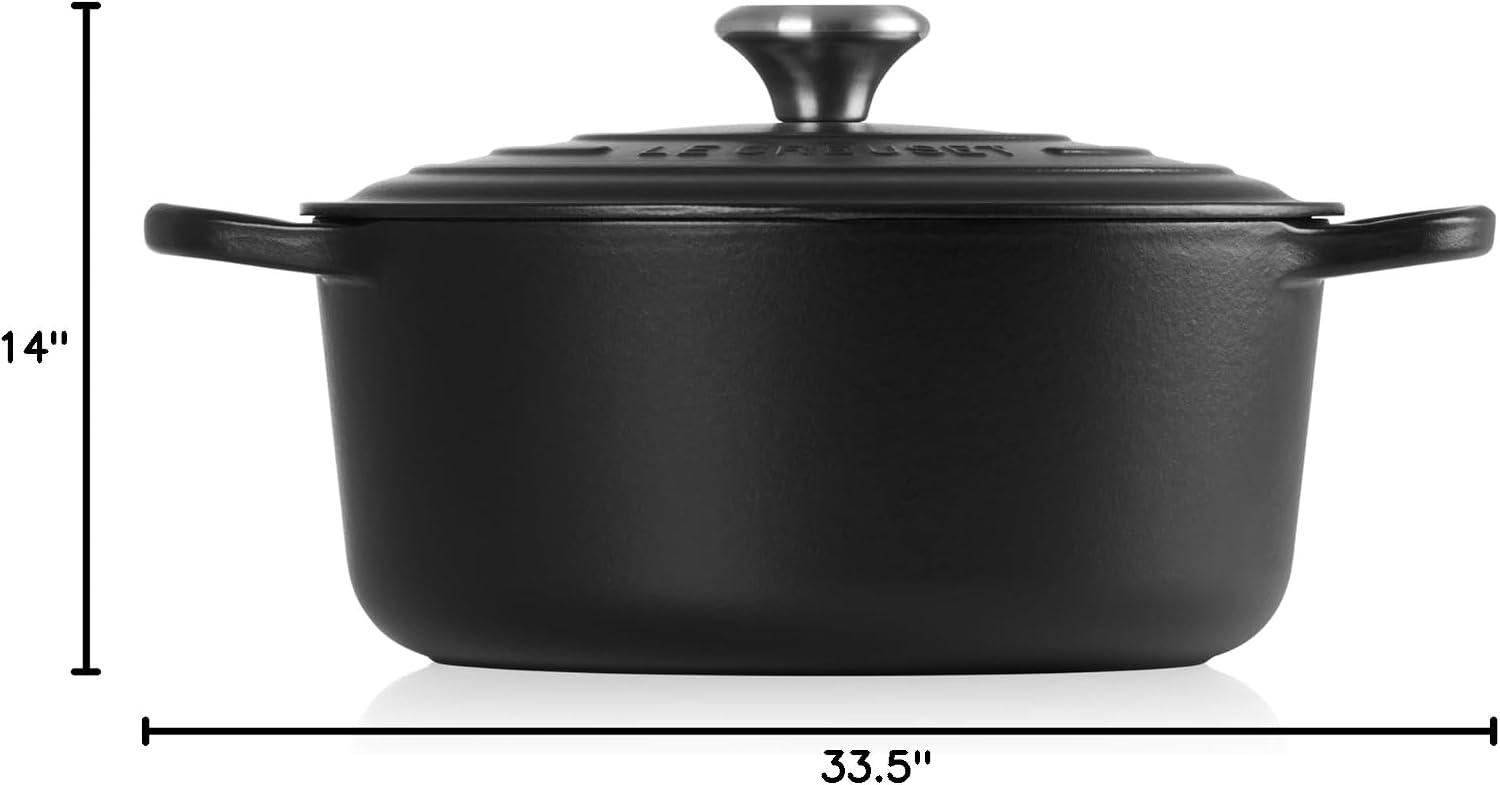 image:imageLe Creuset Enameled Cast Iron Signature Round Dutch Oven 725 qt ArtichautLicorice