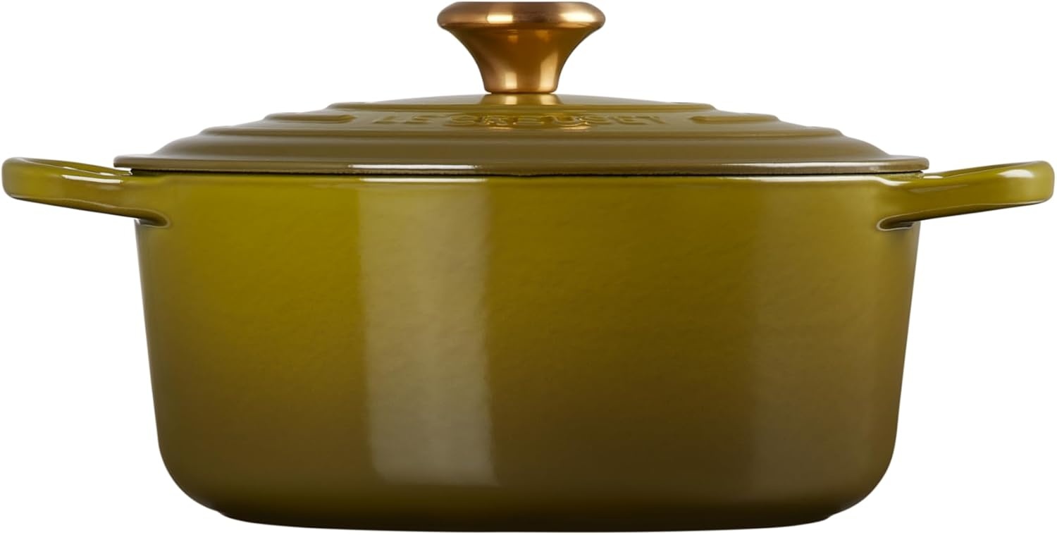 image:imageLe Creuset Enameled Cast Iron Signature Round Dutch Oven 725 qt ArtichautOlive