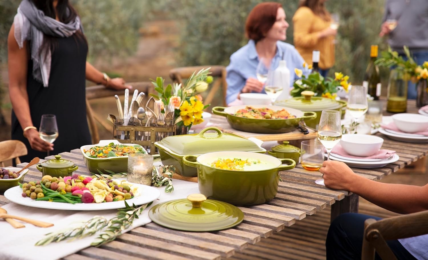 image:imageLe Creuset Enameled Cast Iron Signature Round Dutch Oven 725 qt ArtichautOlive