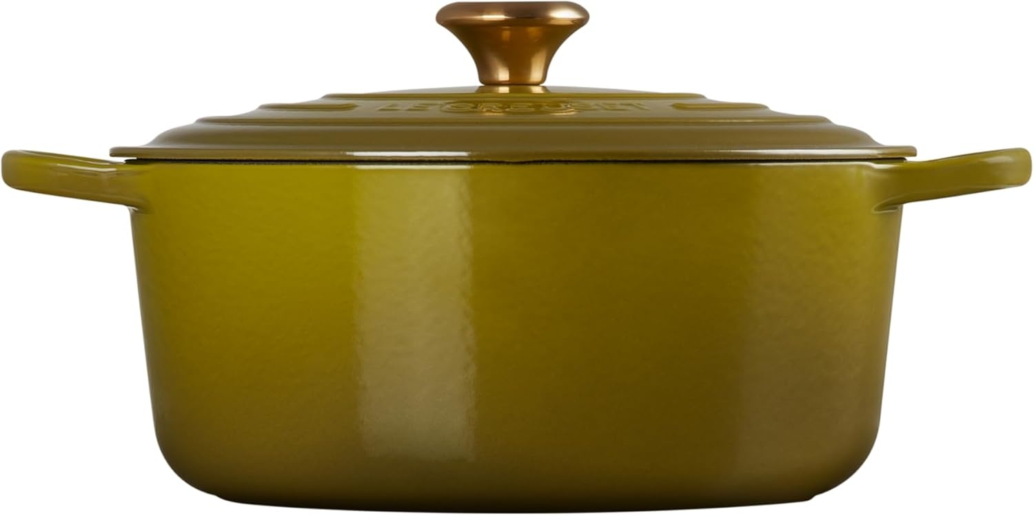 image:imageLe Creuset Enameled Cast Iron Signature Round Dutch Oven 725 qt ArtichautOlive