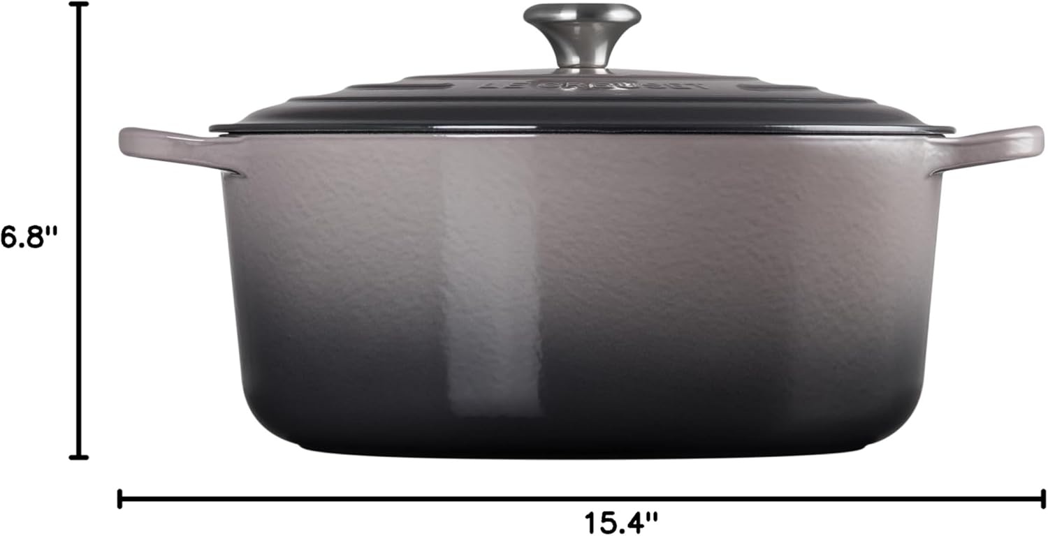 image:imageLe Creuset Enameled Cast Iron Signature Round Dutch Oven 725 qt ArtichautOyster