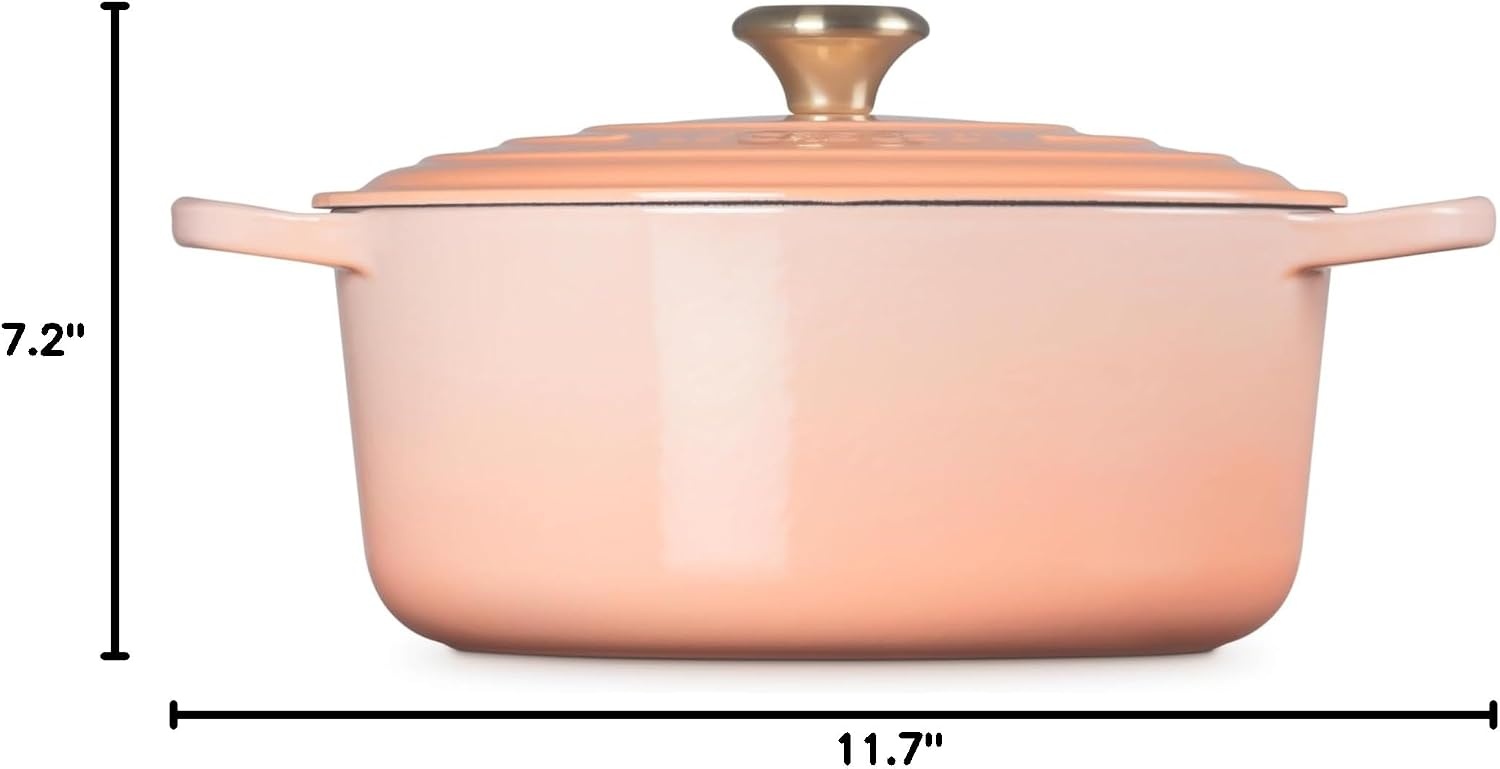 image:imageLe Creuset Enameled Cast Iron Signature Round Dutch Oven 725 qt ArtichautPeche