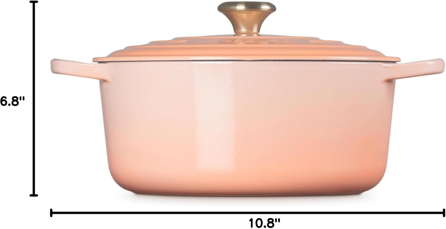 image:imageLe Creuset Enameled Cast Iron Signature Round Dutch Oven 725 qt ArtichautPeche