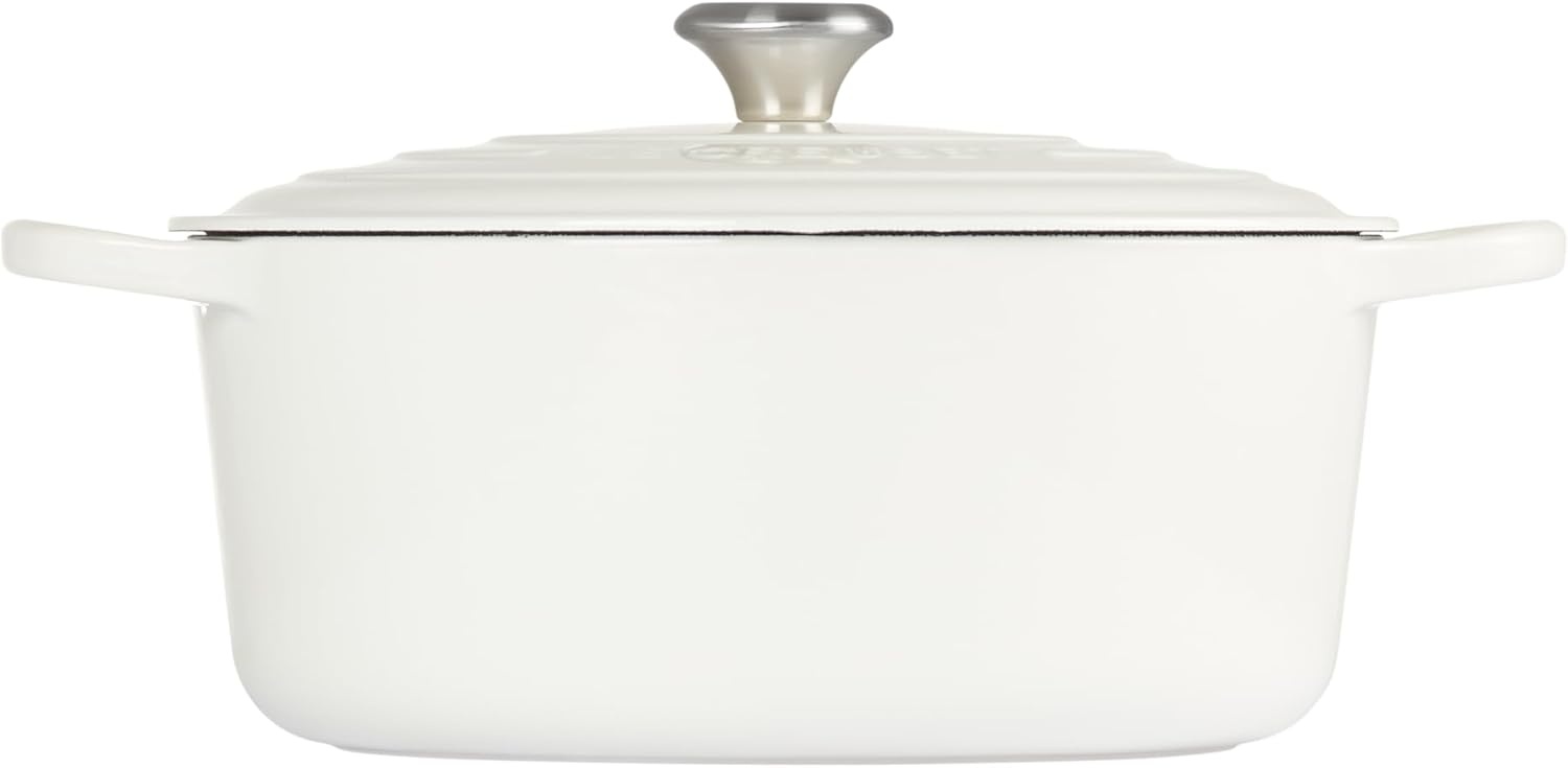image:imageLe Creuset Enameled Cast Iron Signature Round Dutch Oven 725 qt ArtichautWhite