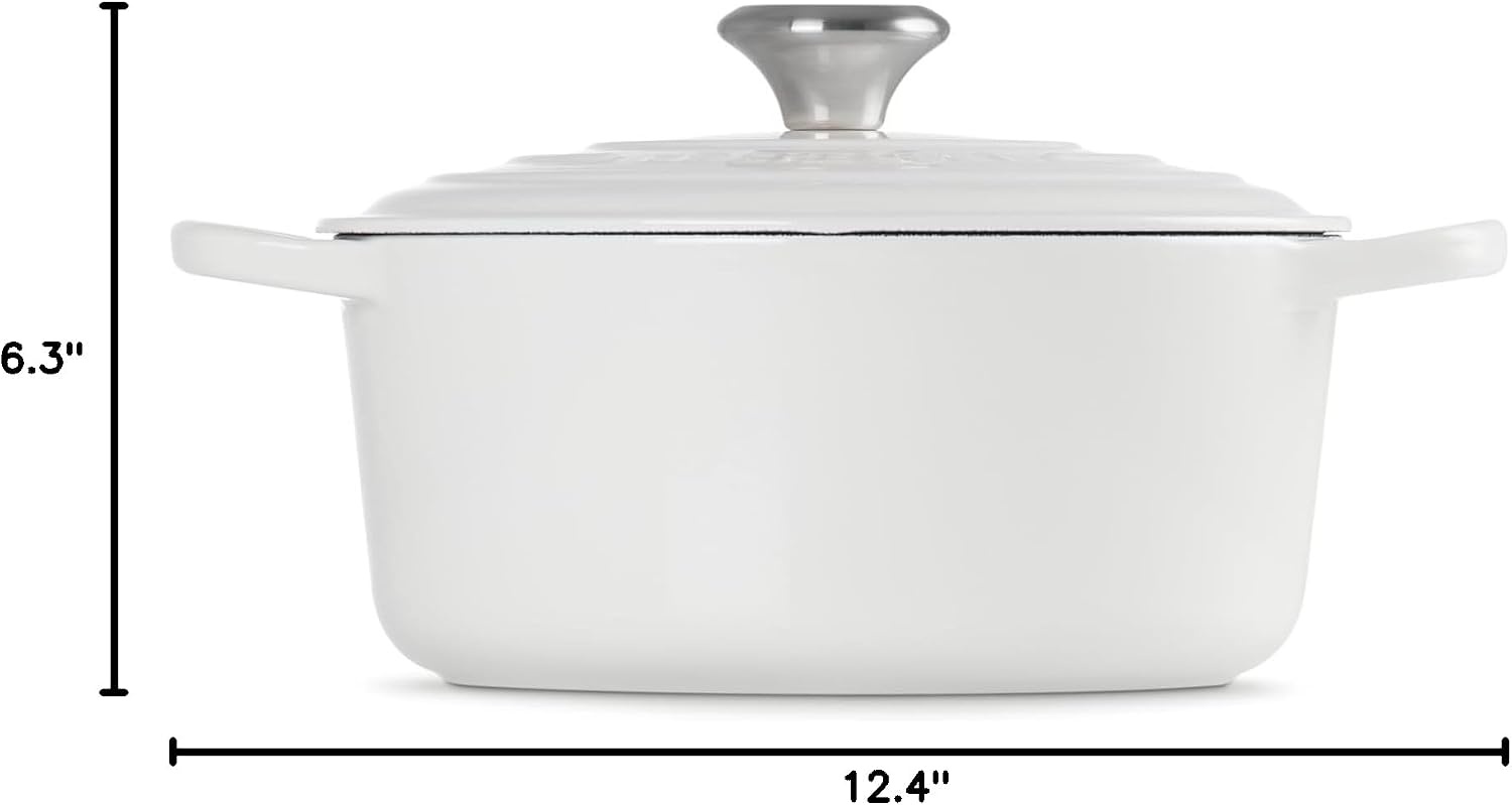 image:imageLe Creuset Enameled Cast Iron Signature Round Dutch Oven 725 qt ArtichautWhite