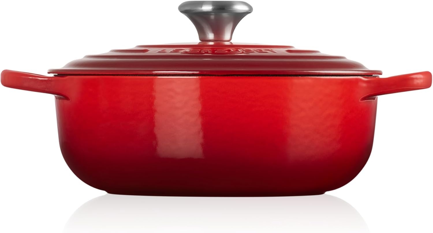 image:imageLe Creuset Enameled Cast Iron Signature Round Sauteuse 35 qt OliveCerise