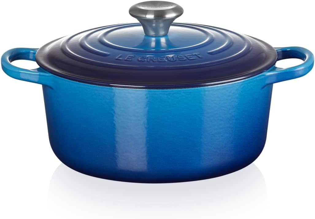 image:imageLe Creuset Signature Enamelled Cast Iron Round Casserole Dish With Lid 24 cm 42 Litre Azure 21177182202430Azure