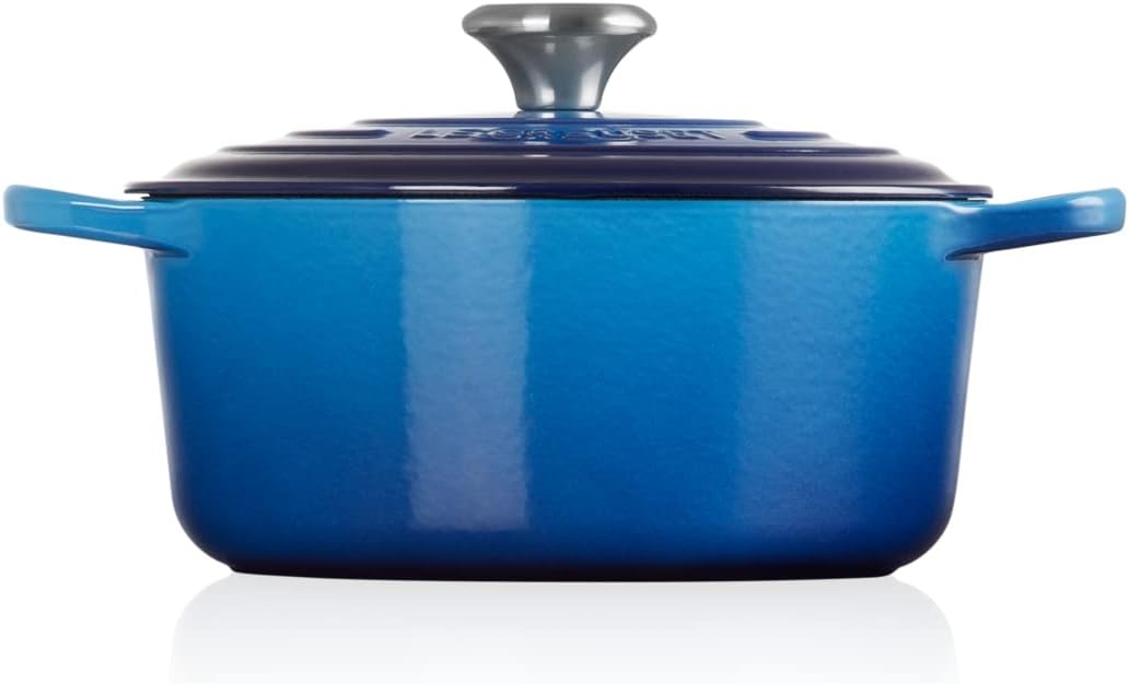 image:imageLe Creuset Signature Enamelled Cast Iron Round Casserole Dish With Lid 24 cm 42 Litre Azure 21177182202430Azure
