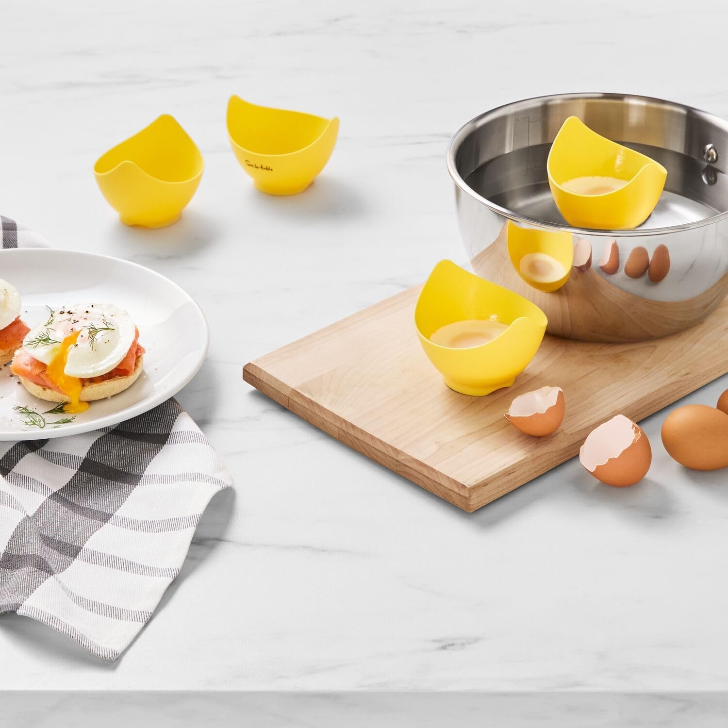image:imageSur La Table Egg Poachers Set of 4 Yellow