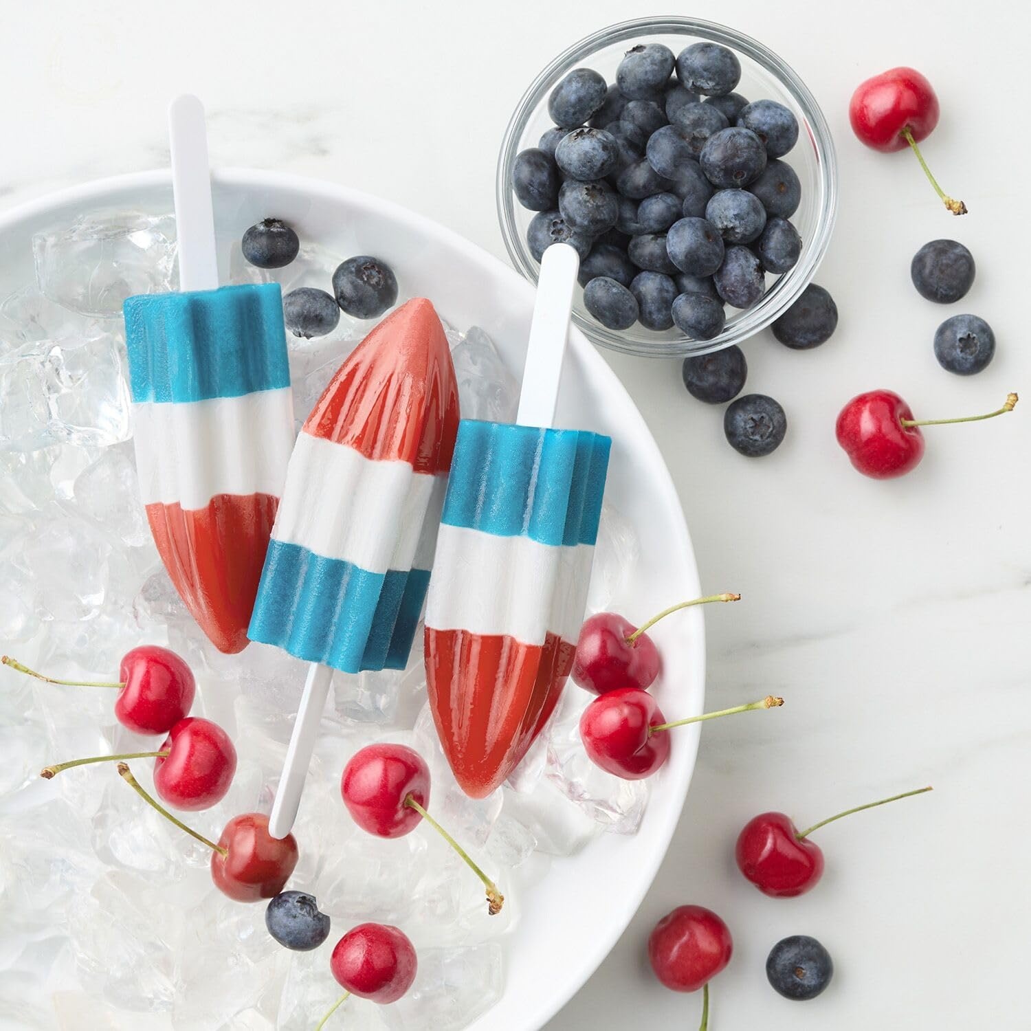 image:imageSur La Table Rocket Pop Molds Set of 6 Classic Rocket Shape Frozen Treat Press for Homemade Popsicles and Ice Pops Set of 6