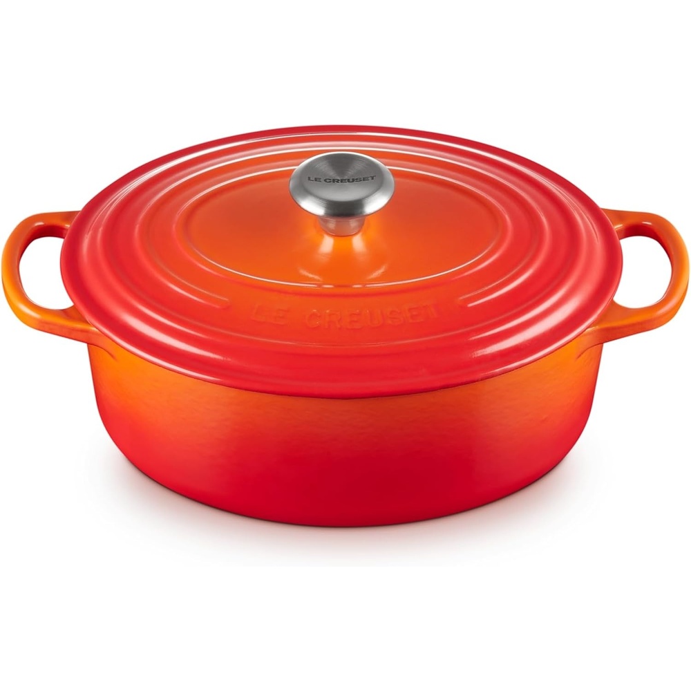 image:imageLe Creuset Enameled Cast Iron Signature Oval Dutch Oven 8 qt WhiteFlame