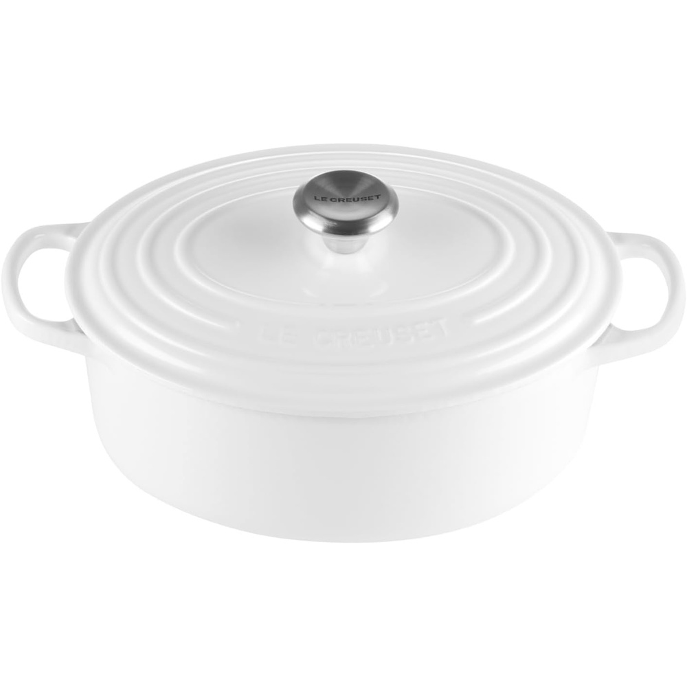 image:imageLe Creuset Enameled Cast Iron Signature Oval Dutch Oven 8 qt WhiteWhite