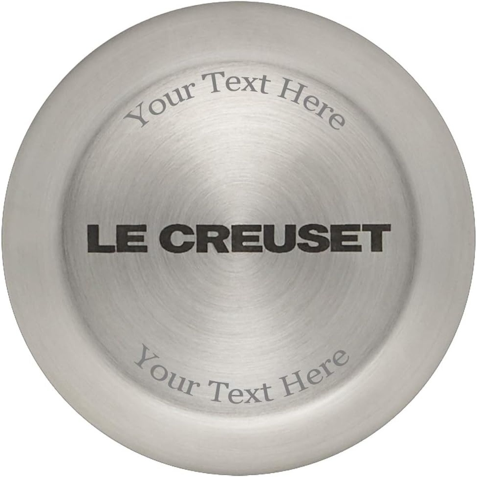 image:imageLe Creuset Enameled Cast Iron Signature Oval Dutch Oven 8 qt Whitew Engraved Knob