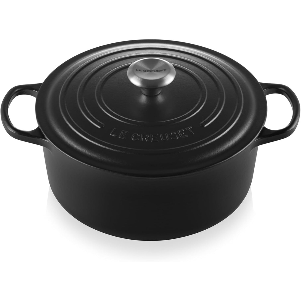 image:imageLe Creuset Enameled Cast Iron Signature Round Dutch Oven 725 qt ArtichautLicorice