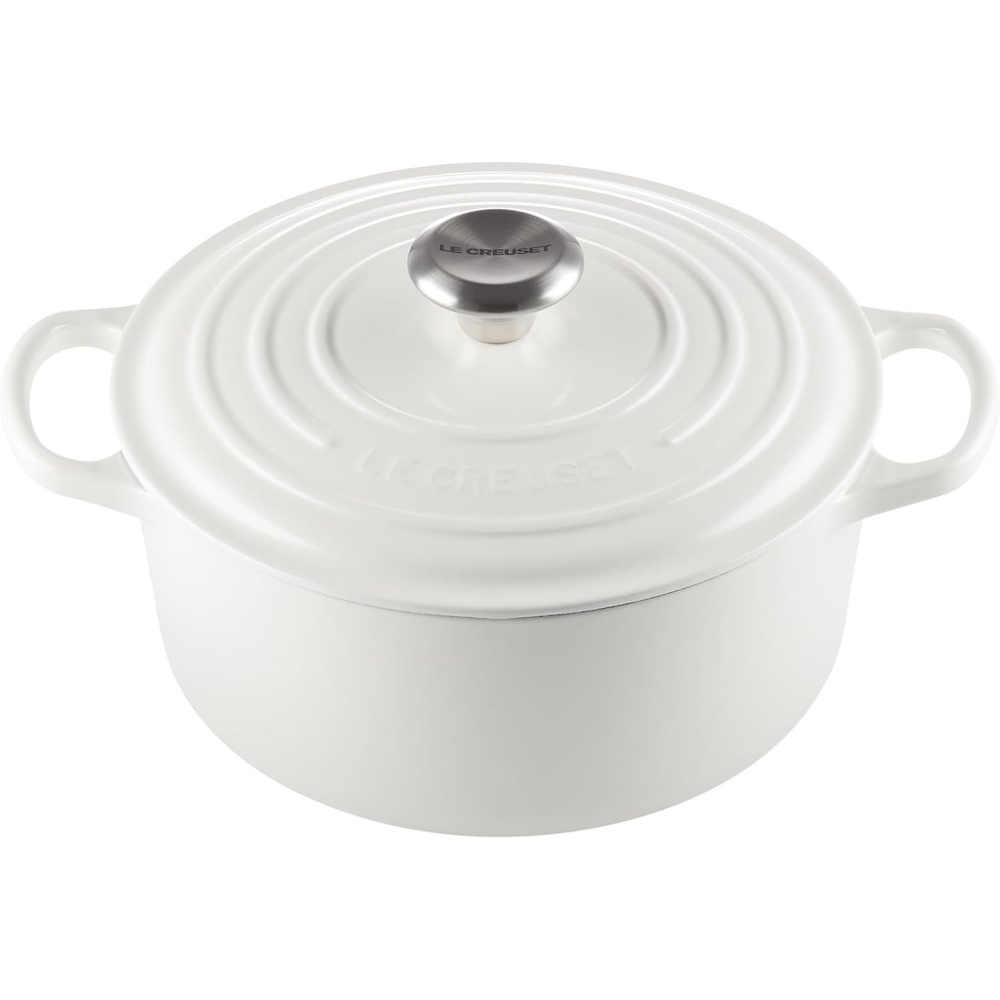 image:imageLe Creuset Enameled Cast Iron Signature Round Dutch Oven 725 qt ArtichautWhite