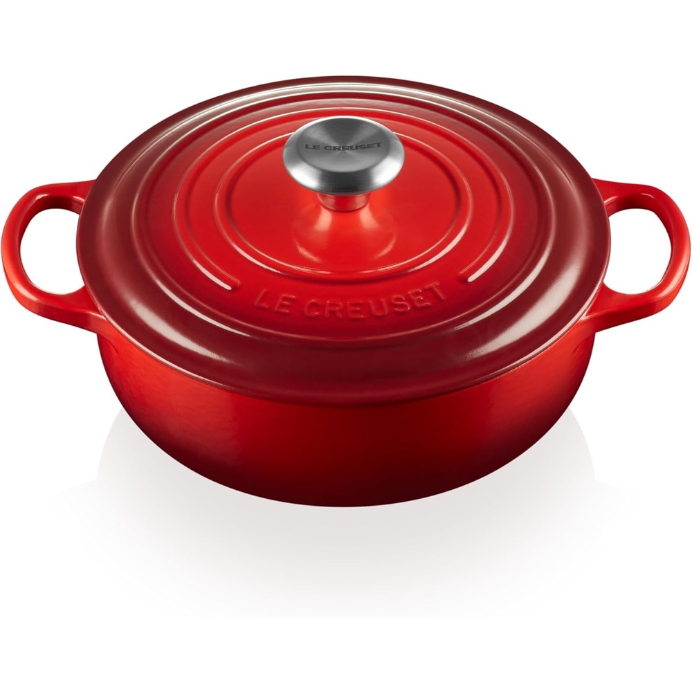 image:imageLe Creuset Enameled Cast Iron Signature Round Sauteuse 35 qt OliveCerise