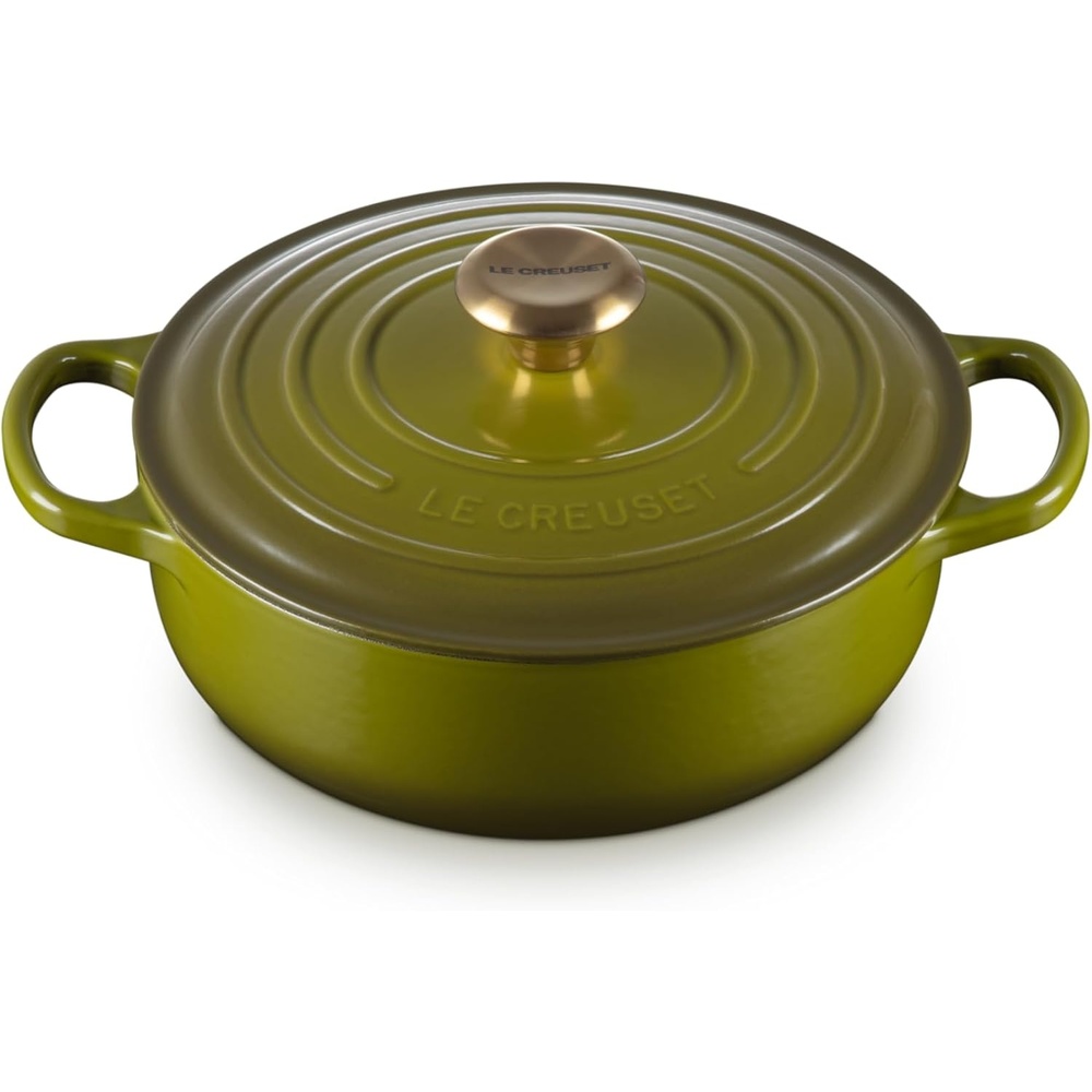 image:imageLe Creuset Enameled Cast Iron Signature Round Sauteuse 35 qt OliveOlive