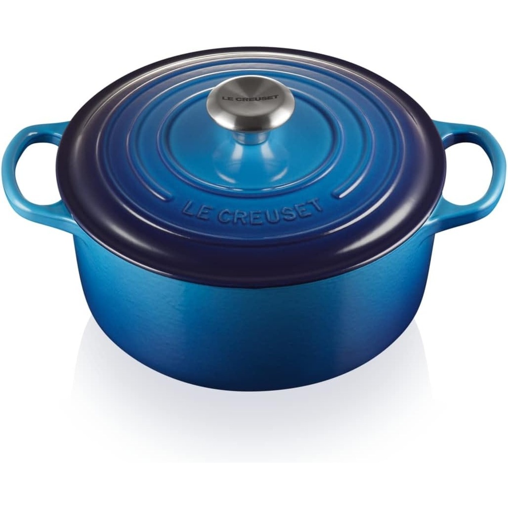 image:imageLe Creuset Signature Enamelled Cast Iron Round Casserole Dish With Lid 24 cm 42 Litre Azure 21177182202430Azure