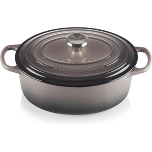 image:imageLe Creuset Enameled Cast Iron Signature Oval Dutch Oven 8 qt WhiteOyster