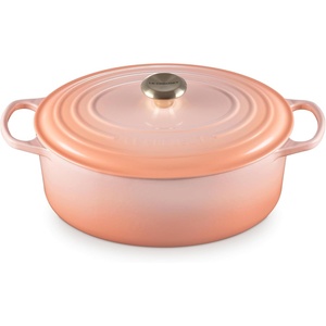 image:imageLe Creuset Enameled Cast Iron Signature Oval Dutch Oven 8 qt WhitePeche
