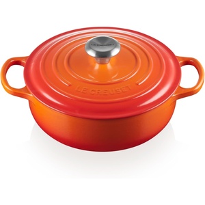 image:imageLe Creuset Enameled Cast Iron Signature Round Sauteuse 35 qt OliveFlame
