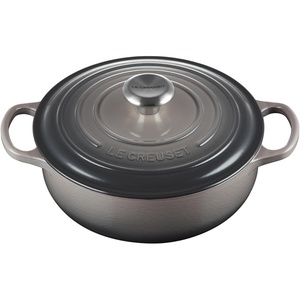 image:imageLe Creuset Enameled Cast Iron Signature Round Sauteuse 35 qt OliveOyster