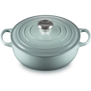 image:imageLe Creuset Enameled Cast Iron Signature Round Sauteuse 35 qt OliveSea Salt