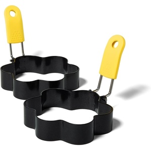 image:imageSur La Table Nonstick Flower Egg Rings Set of 2 Black