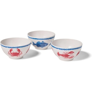 image:imageSur La Table Seaside Melamine Pinch Bowls Set of 3 White