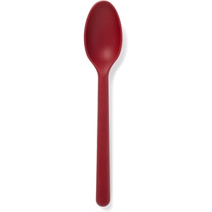 image:imageSur La Table Small Silicone Spoon Gray Compact Silicone Stirring Spoon for Small Pans Saucepans and Detailed Kitchen WorkDark Red
