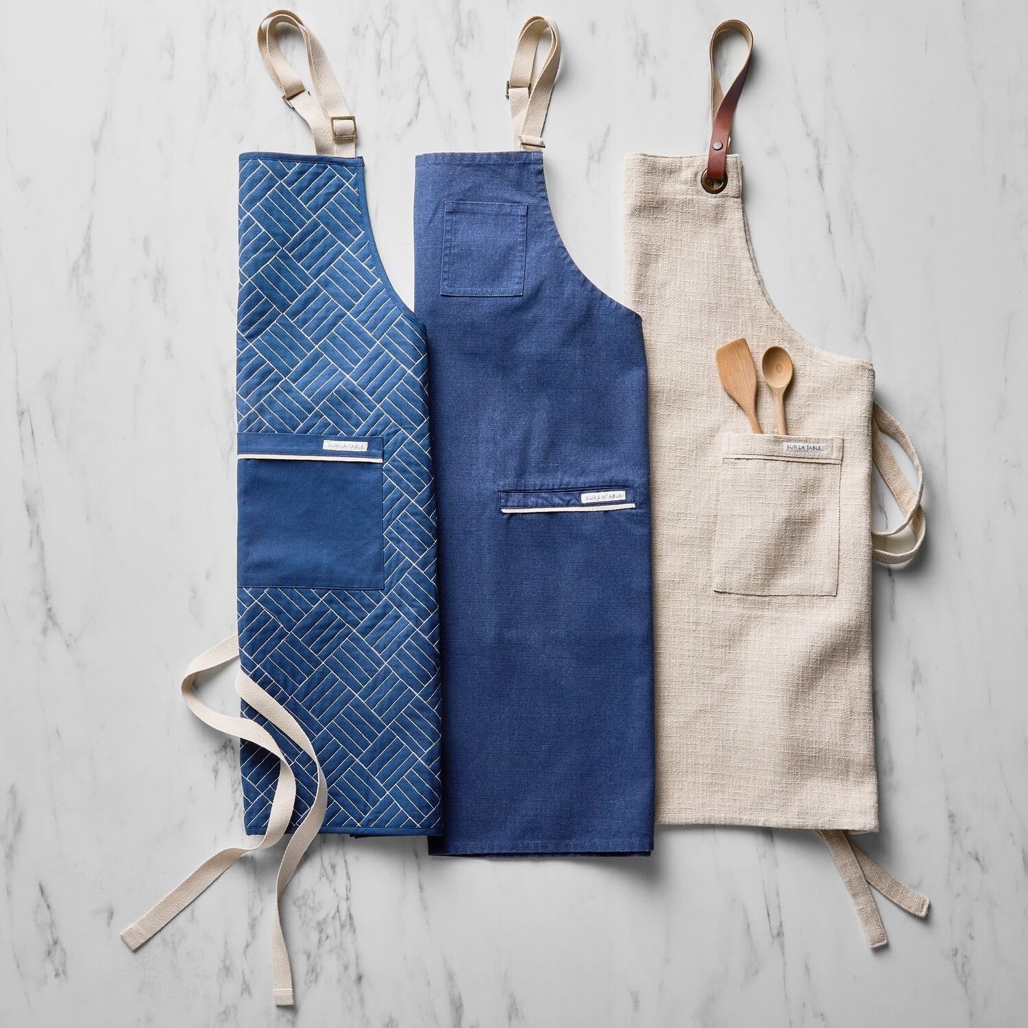 image:imageSur La Table The Patissier Signature Apron Professional FullCoverage French PastryStyle Apron with Pockets and Adjustable Ties